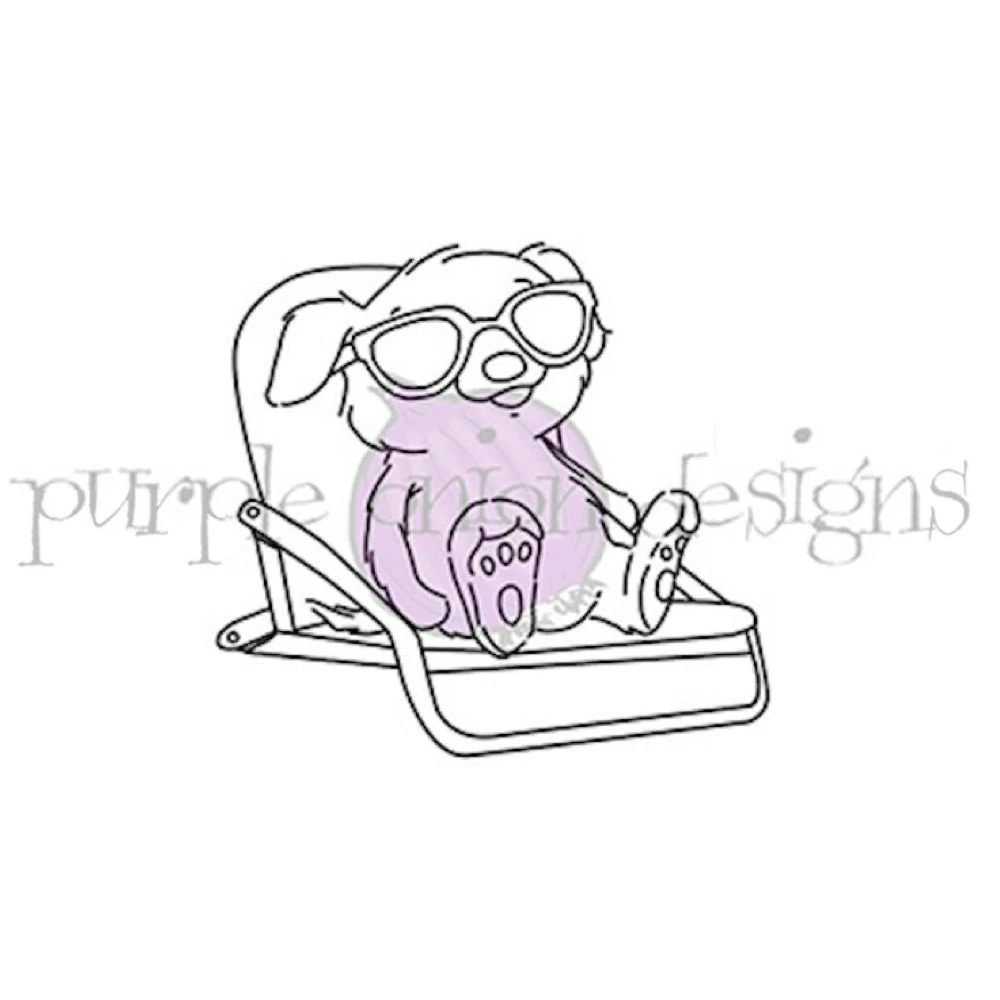 Purple Onion Designs Amos Sunning Unmounted Cling Stamp Pod6053 3 Purple Onion Designs Amos Sunning Unmounted Cling Stamp Pod6053