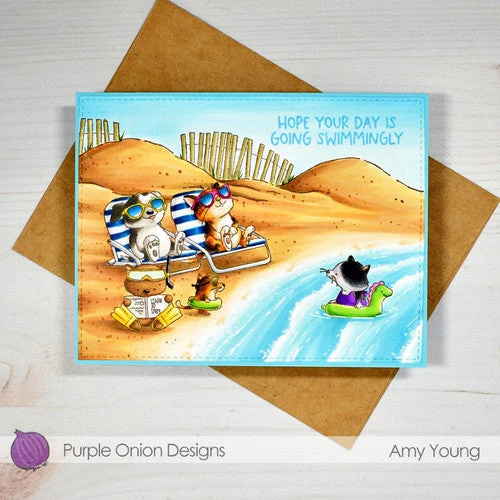 Purple Onion Designs Amos Sunning Unmounted Cling Stamp Pod6053 4 Purple Onion Designs Amos Sunning Unmounted Cling Stamp Pod6053 - Image 2