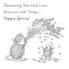 Spellbinders House Mouse Flower Shower Cling Rubber Stamps Rsc-023*