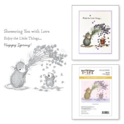 Spellbinders House Mouse Flower Shower Cling Rubber Stamps Rsc-023* -Simon Says Stamp RSC 023 Spring Has Sprung House Mouse Flower Shower Combo