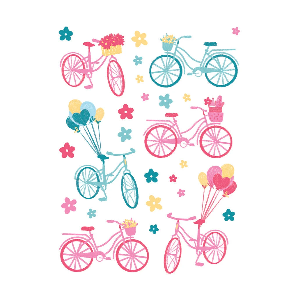 Hero Arts Floral And Balloon Bicycles Hero Transfer Rub Ons Rt122* 3 Hero Arts Floral And Balloon Bicycles Hero Transfer Rub Ons Rt122*