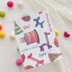 Hero Arts Birthday Party Hero Transfer Rub Ons Rt126 -Simon Says Stamp RT126 lifestyle