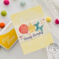 Hero Arts Birthday Party Hero Transfer Rub Ons Rt126 -Simon Says Stamp RT126 lifestyle NatashaPolite