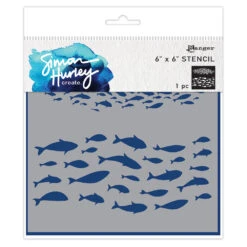 Ranger Simon Hurley Fish Frenzy 6 X 6 Stencil Hus91721