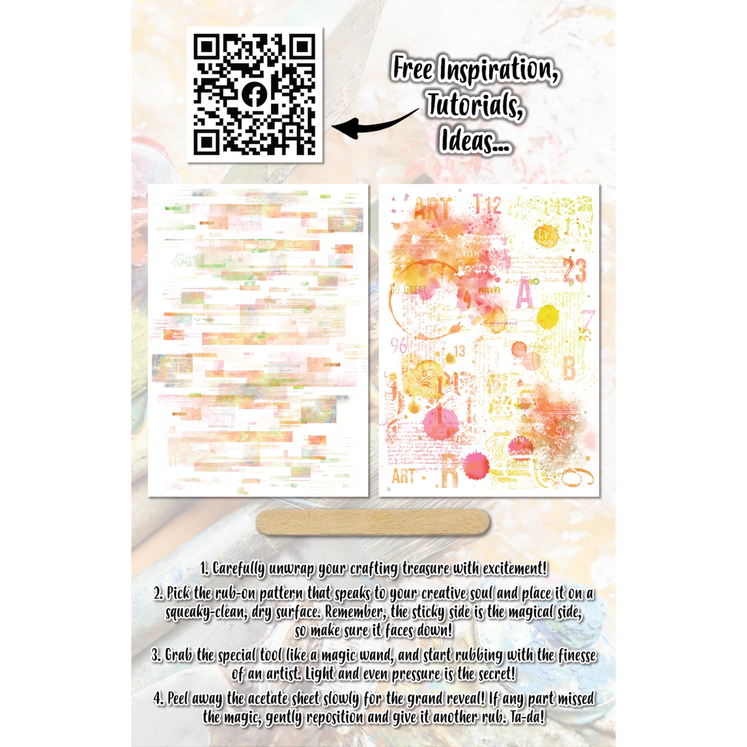 AALL & Create Pastel Vibes A5 Rub-Ons Ro001* 4 AALL & Create Pastel Vibes A5 Rub-Ons Ro001* - Image 2