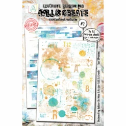 AALL & Create Teal Dreams A5 Rub-Ons Ro002*