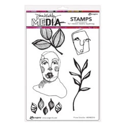 Dina Wakley Phone Doodles Media Cling Rubber Stamps Mdr83214*