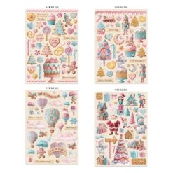 Stamperia Candy Christmas Junk Journal Kit Sbjk01 -Simon Says Stamp SBJK01 4stickers