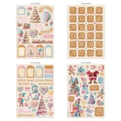 Stamperia Candy Christmas Junk Journal Kit Sbjk01 -Simon Says Stamp SBJK01 7cutouts