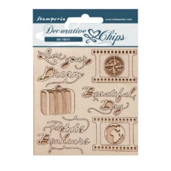 Stamperia Create Happiness Oh La La Live Your Dream Decorative Chips Scb166*