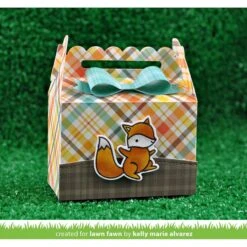 Lawn Fawn Jump For Joy Stamps Dies And Stencils Set -Simon Says Stamp ScallopedTreatBox PerfectlyPlaidFall JumpForJoy KellyAlvarez