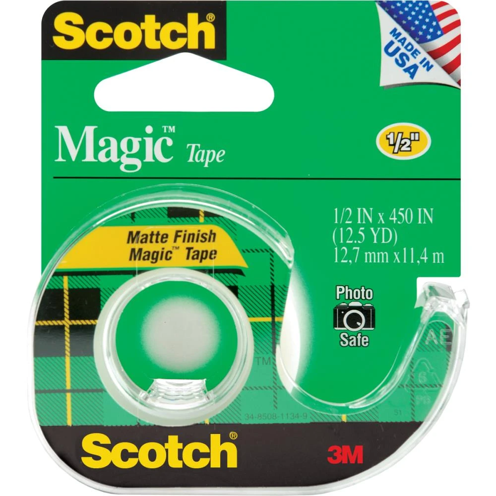 Scotch 3M Magic Tape 0.5 X 450 Inches 104-3M 3 Scotch 3M Magic Tape 0.5 X 450 Inches 104-3M