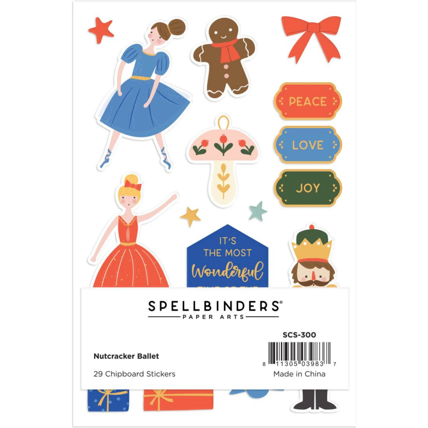 Spellbinders Nutcraker Ballet Chipboard Stickers Scs-300* 3 Spellbinders Nutcraker Ballet Chipboard Stickers Scs-300*