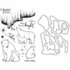Hero Arts Northern Lights Polar Bears Clear Stamp And Die Set Sb375