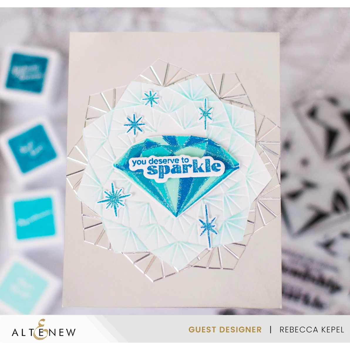 Altenew Faceted Frame 3D Embossing Folder Alt8113* 5 Altenew Faceted Frame 3D Embossing Folder Alt8113* - Image 3