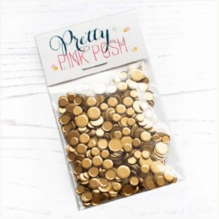 Pretty Pink Posh Matte Gold Confetti Mix