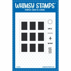 Whimsy Stamps Postage Window Shadows Stencil Wss111a*