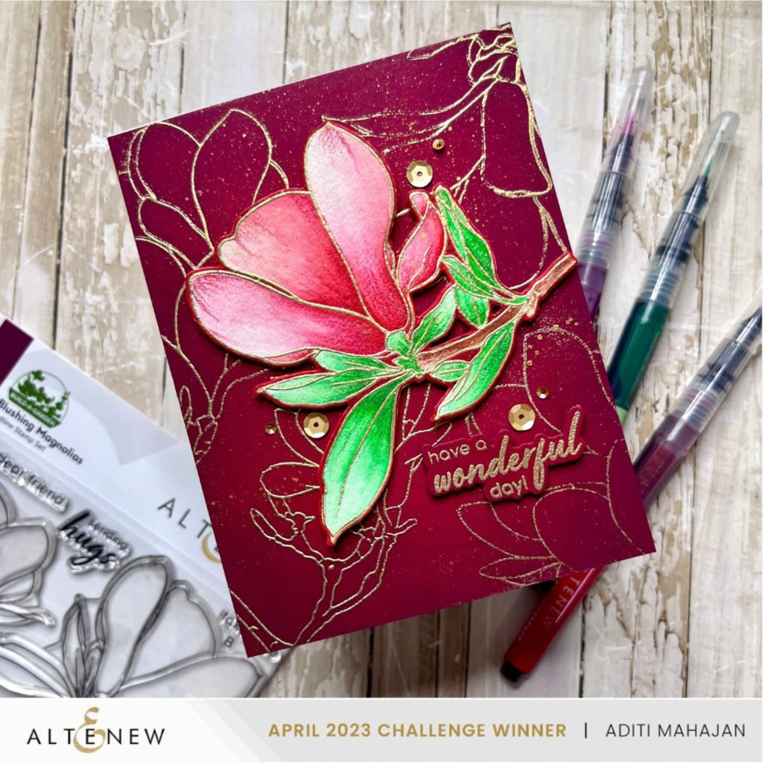 Altenew Build-A-Garden Blushing Magnolias Add-on Dies Alt8189* 6 Altenew Build-A-Garden Blushing Magnolias Add-on Dies Alt8189* - Image 4