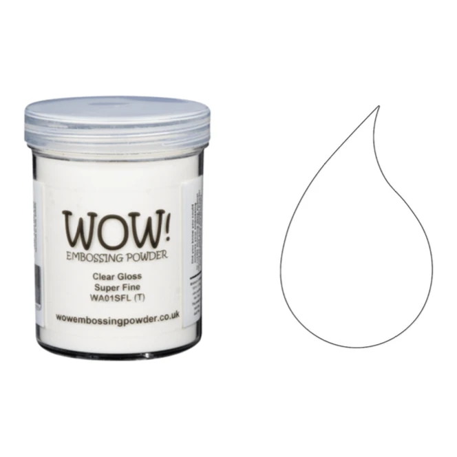 WOW Embossing Powder Clear Gloss Super Fine Large Jar Wa01sf-l 3 WOW Embossing Powder Clear Gloss Super Fine Large Jar Wa01sf-l
