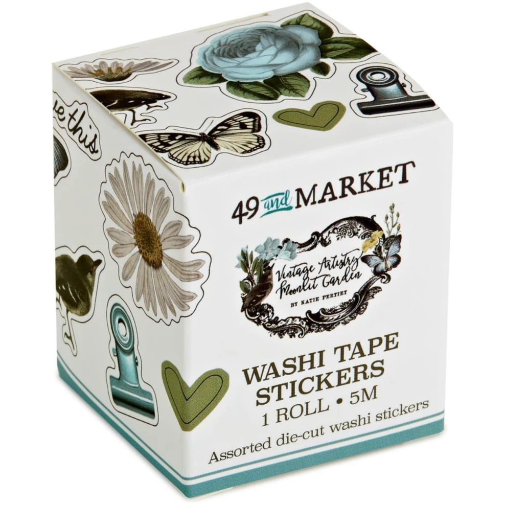 49 And Market Vintage Artistry Moonlit Garden Washi Tape Stickers Vmg-25804 3 49 And Market Vintage Artistry Moonlit Garden Washi Tape Stickers Vmg-25804