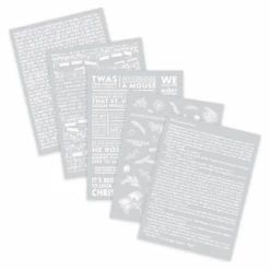 Hero Arts White Holiday Collage Hero Transfers Rub Ons Rt121