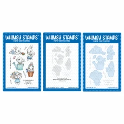 Whimsy Stamps Bunnies In The Garden Clear Stamp, Coordinating Dies, And No Fuss Mask Set*