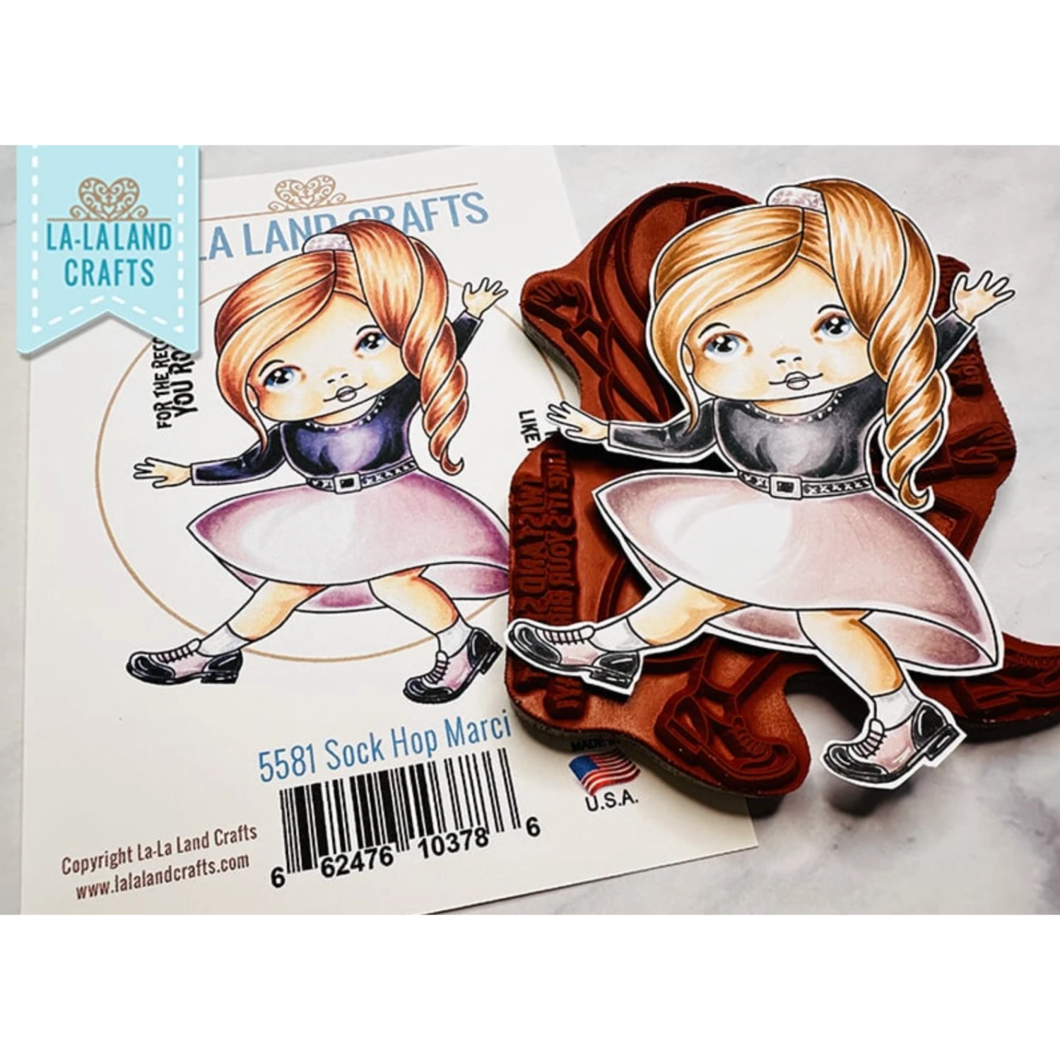 La-La Land Crafts Sock Hop Marci Cling Stamp 5581* 4 La-La Land Crafts Sock Hop Marci Cling Stamp 5581* - Image 2