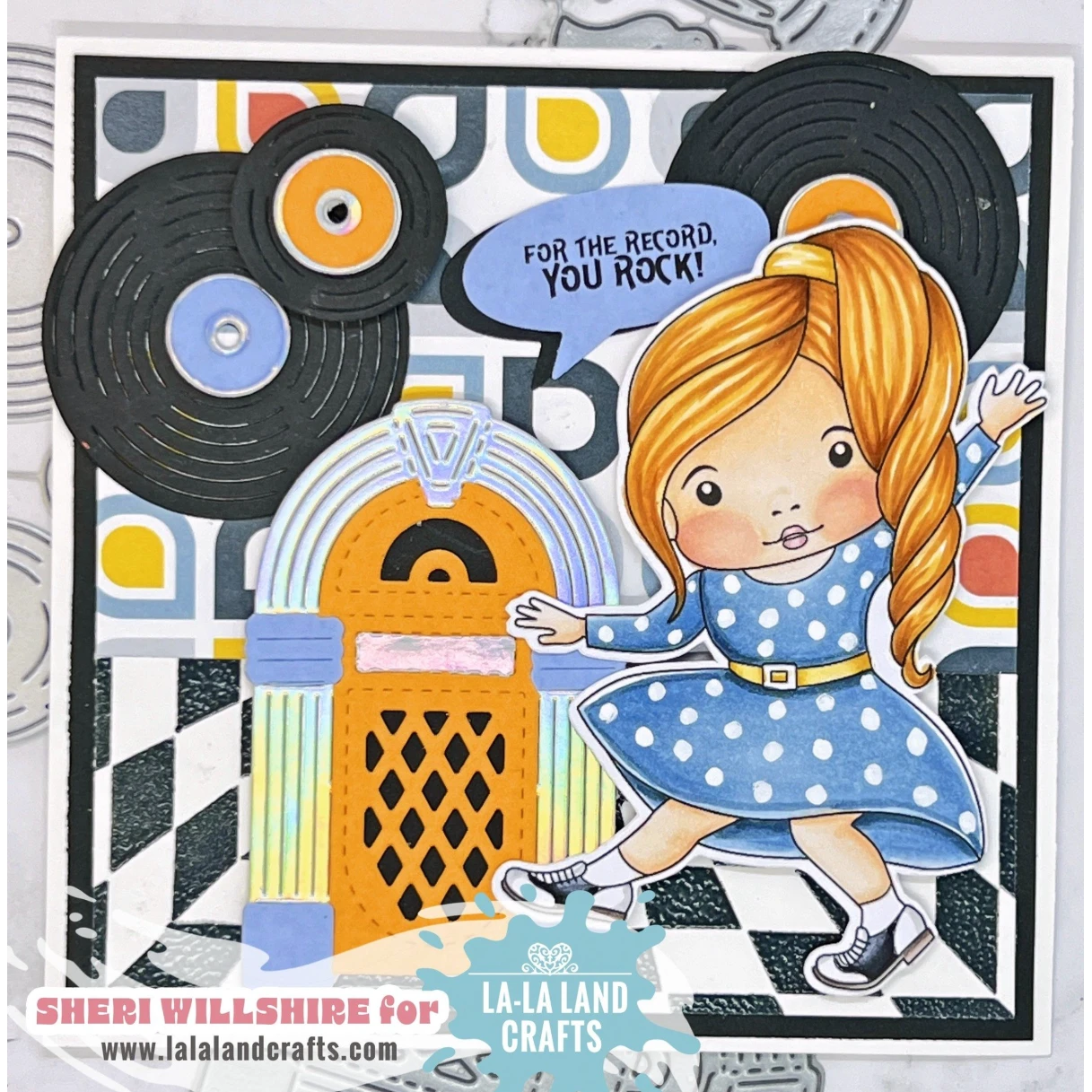 La-La Land Crafts Sock Hop Marci Cling Stamp 5581* 5 La-La Land Crafts Sock Hop Marci Cling Stamp 5581* - Image 3