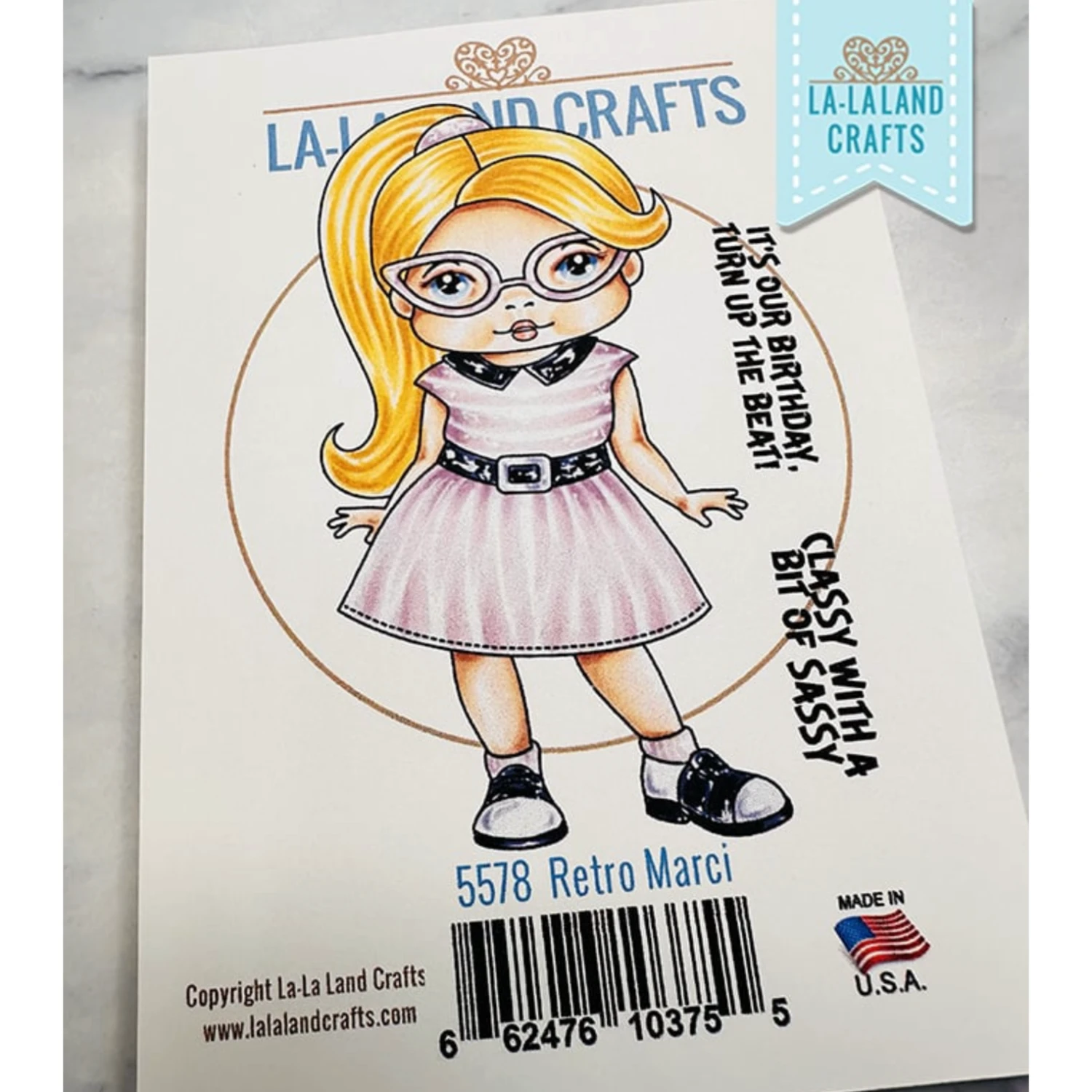 La-La Land Crafts Retro Marci Cling Stamp 5578* 3 La-La Land Crafts Retro Marci Cling Stamp 5578*