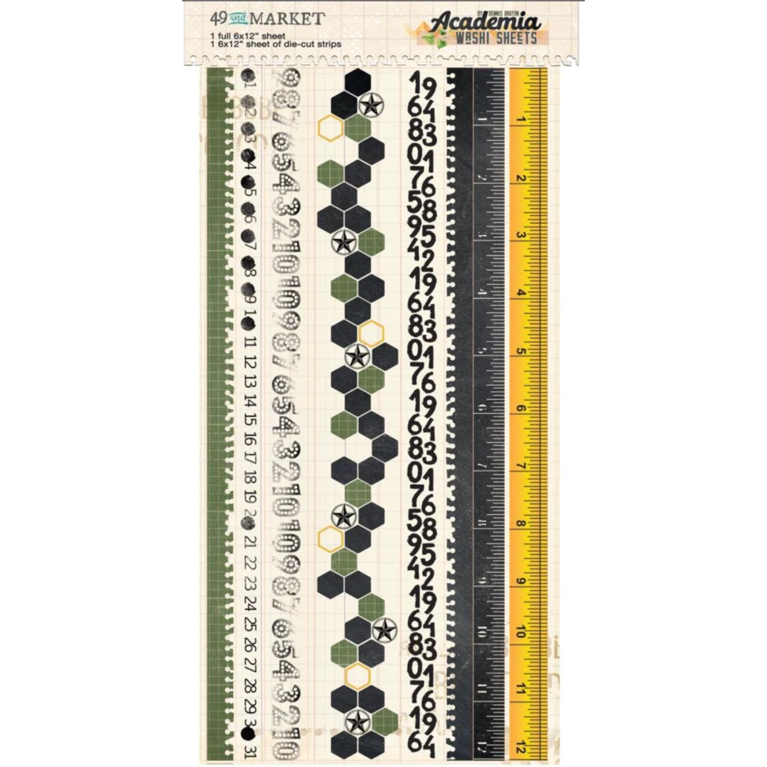 49 And Market Academia Washi Tape Sheets Ac-28195 3 49 And Market Academia Washi Tape Sheets Ac-28195