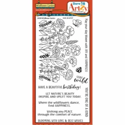 Dare 2B Artzy Wildflower Garden Clear Stamp Set 24399*