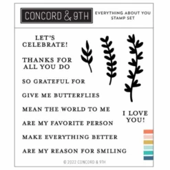 Concord & 9th Everything About You Clear Stamp Set 12088