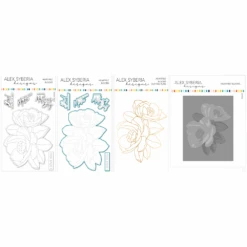Alex Syberia Designs Heartfelt Blooms Stamp Stencil Hot Foil And Die Bundle
