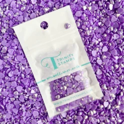 Trinity Stamps Royal Purple Heart Baubles Embellishment Mix Emb-0175