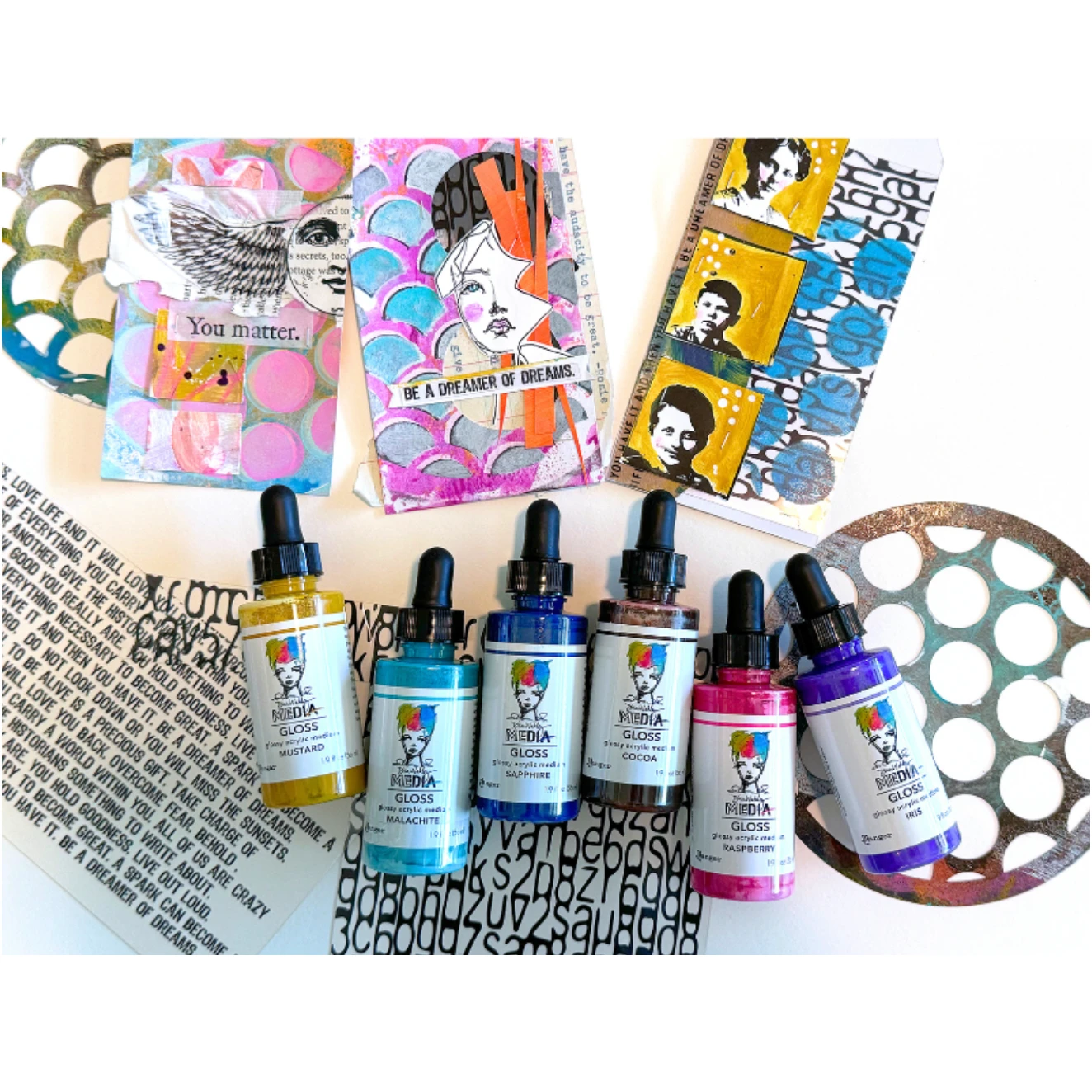 Dina Wakley Ranger Mustard Media Gloss Dropper Mdo86970 4 Dina Wakley Ranger Mustard Media Gloss Dropper Mdo86970 - Image 2