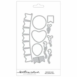 Concord & 9th Kristina Werner Banner And Balloons Die Set Kw1044