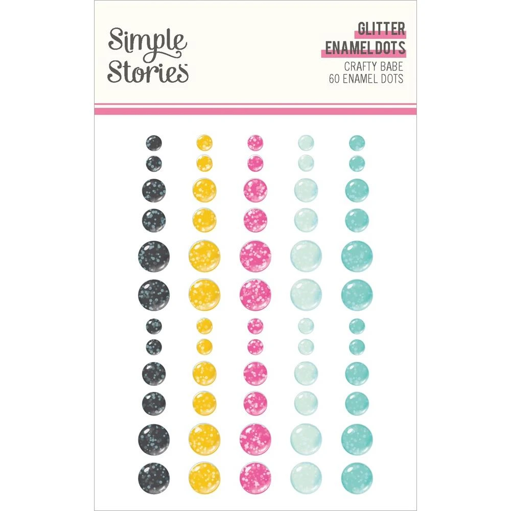 Simple Stories Crafty Babe Glitter Enamel Dots 24313 3 Simple Stories Crafty Babe Glitter Enamel Dots 24313