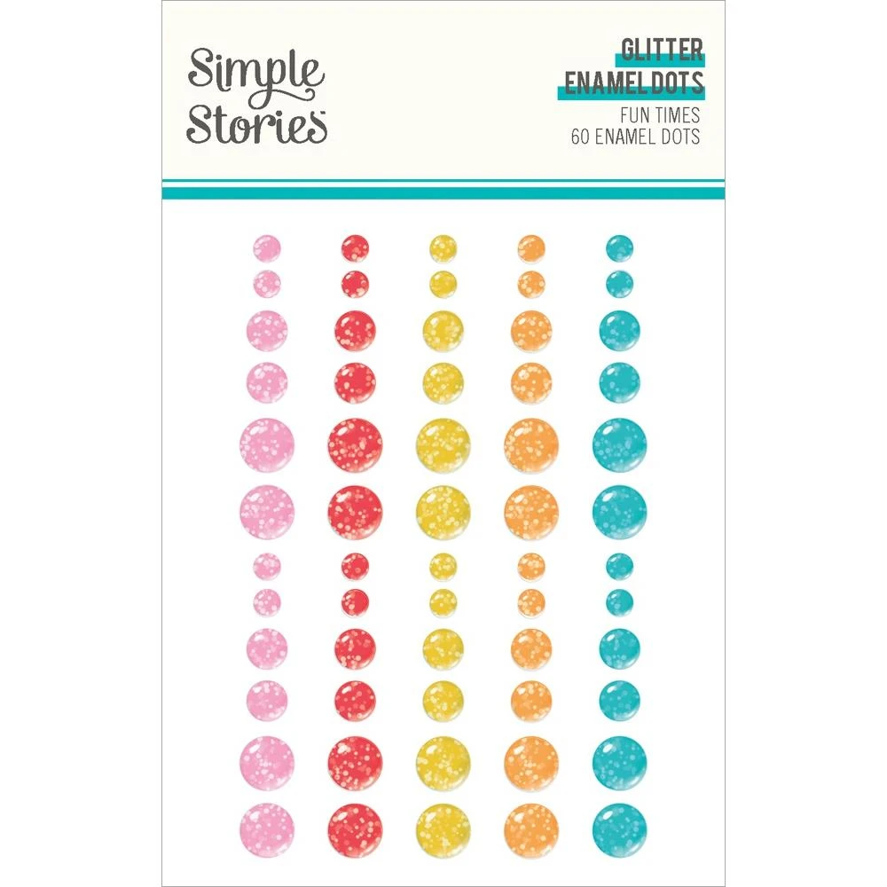 Simple Stories Fun Times Glitter Enamel Dots 25023 3 Simple Stories Fun Times Glitter Enamel Dots 25023