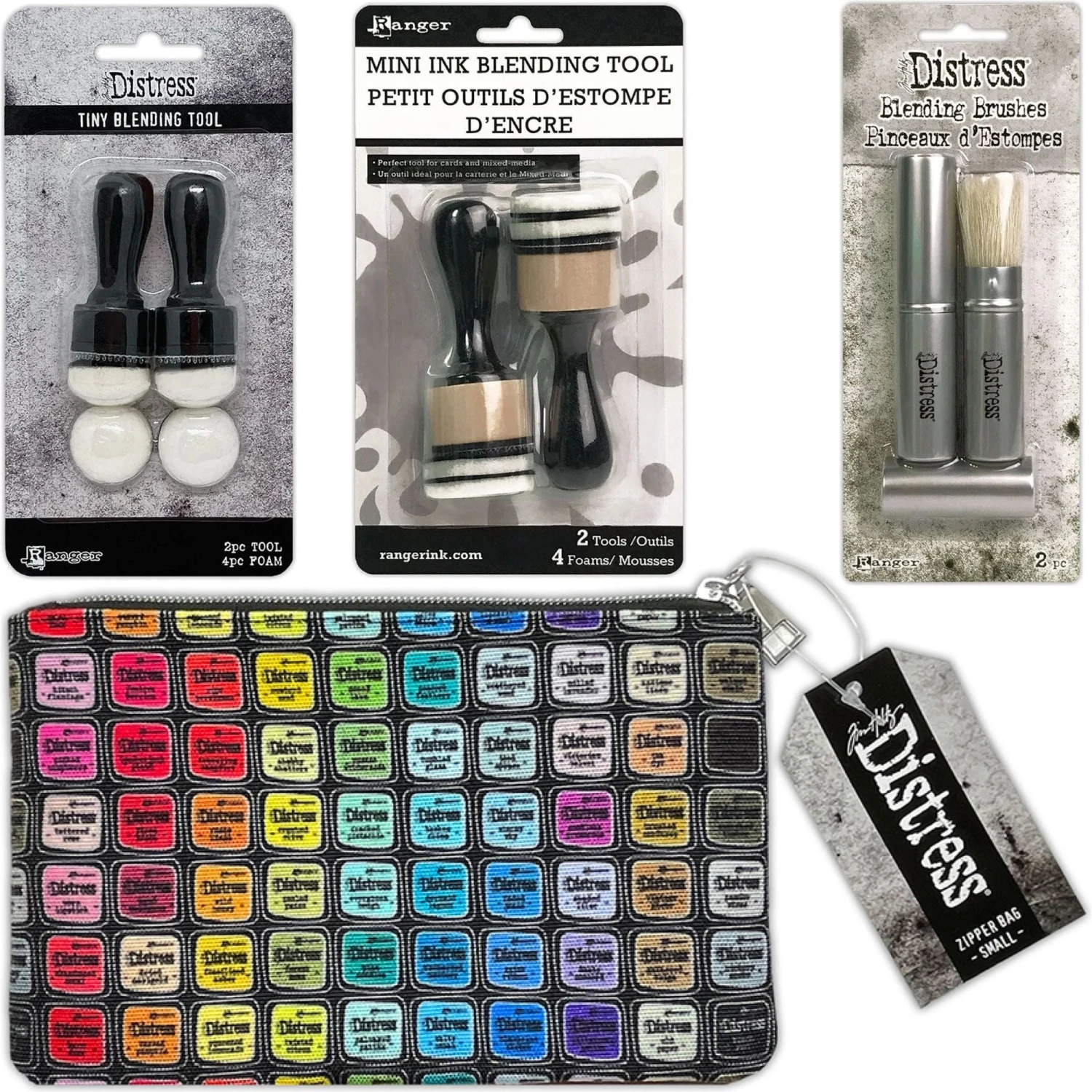 Tim Holtz Small 5 X 8 Distress Zipper Bag And Blending Tools Bundle 3 Tim Holtz Small 5 X 8 Distress Zipper Bag And Blending Tools Bundle