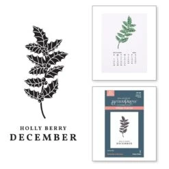 Spellbinders December Holly Berry Press Plates Bp-256*