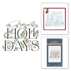 Spellbinders Happiest Holidays Registration BetterPress Plate Set Bpr-032