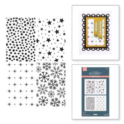Spellbinders Holiday Backgrounds Panels Press Plates Bp-215