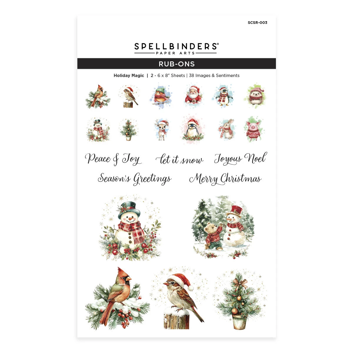 Spellbinders Holiday Magic Rub-On Sheets Scsr-003 3 Spellbinders Holiday Magic Rub-On Sheets Scsr-003