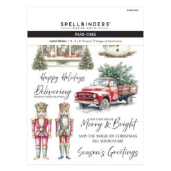 Spellbinders Joyful Wishes Rub On Sheets Scsr-005