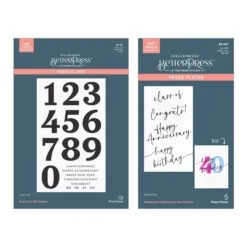 Spellbinders Numbers And Sentiments Press Plate Bundle