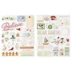 Spellbinders Rosie's Studio Peppermint Twist Chipboard Stickers 169088
