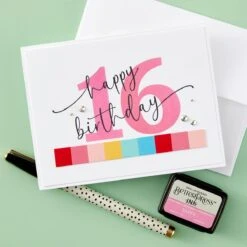 Spellbinders Sweeping Celebration Sentiments Press Plates Bp-267 -Simon Says Stamp Spellbinders Sweeping Celebration Sentiments Press Plates bp 267 16 birthday