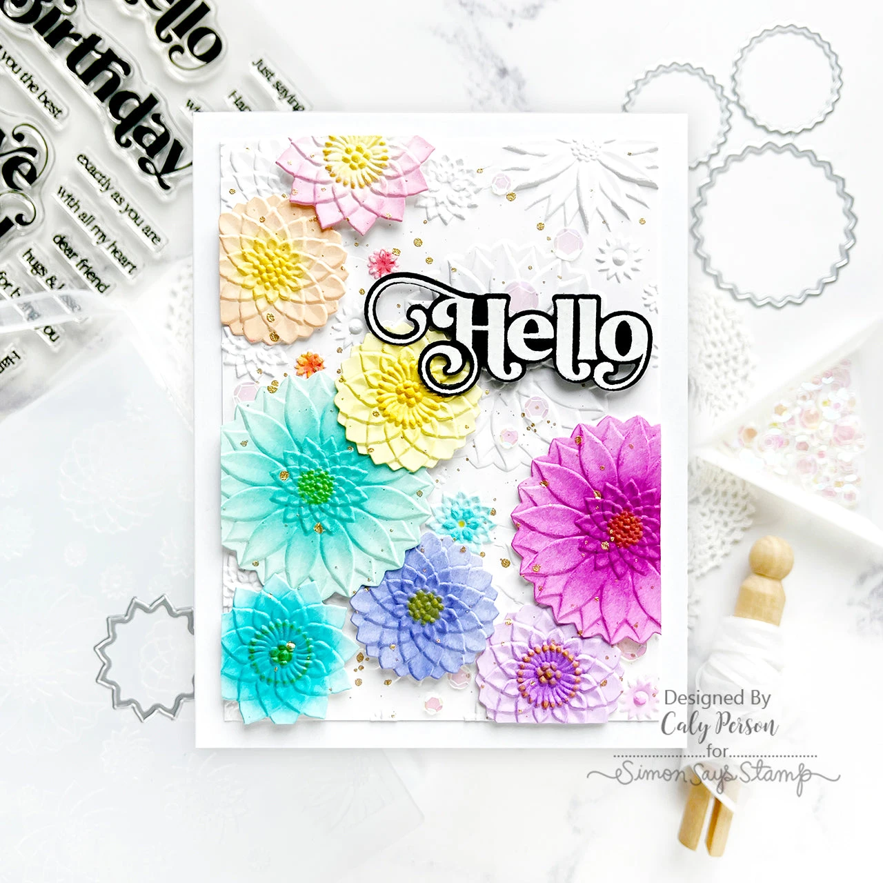 Simon Says Embossing Folders And Cutting Dies Spinning Blossoms Sfd453 4 Simon Says Embossing Folders And Cutting Dies Spinning Blossoms Sfd453 - Image 2