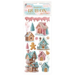 Stamperia Candy Christmas Marzipan Houses Rub Ons Dflrb176