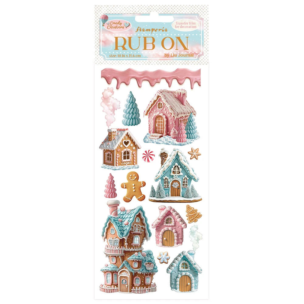 Stamperia Candy Christmas Marzipan Houses Rub Ons Dflrb176 3 Stamperia Candy Christmas Marzipan Houses Rub Ons Dflrb176